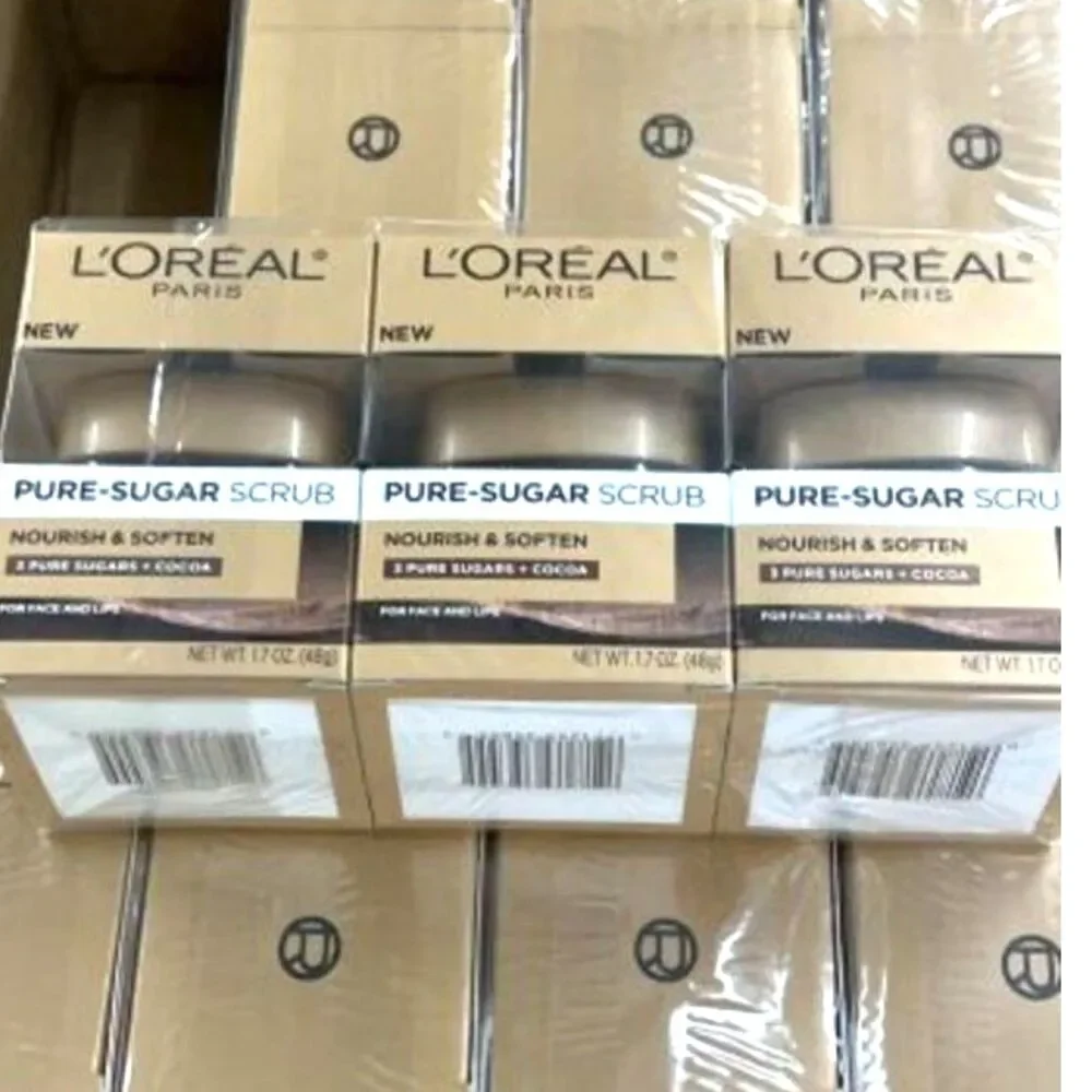 3 Pack L'Oreal Paris Pure Sugar Scrub Nourish & Soften - Face & Lip Cocoa Scrub
